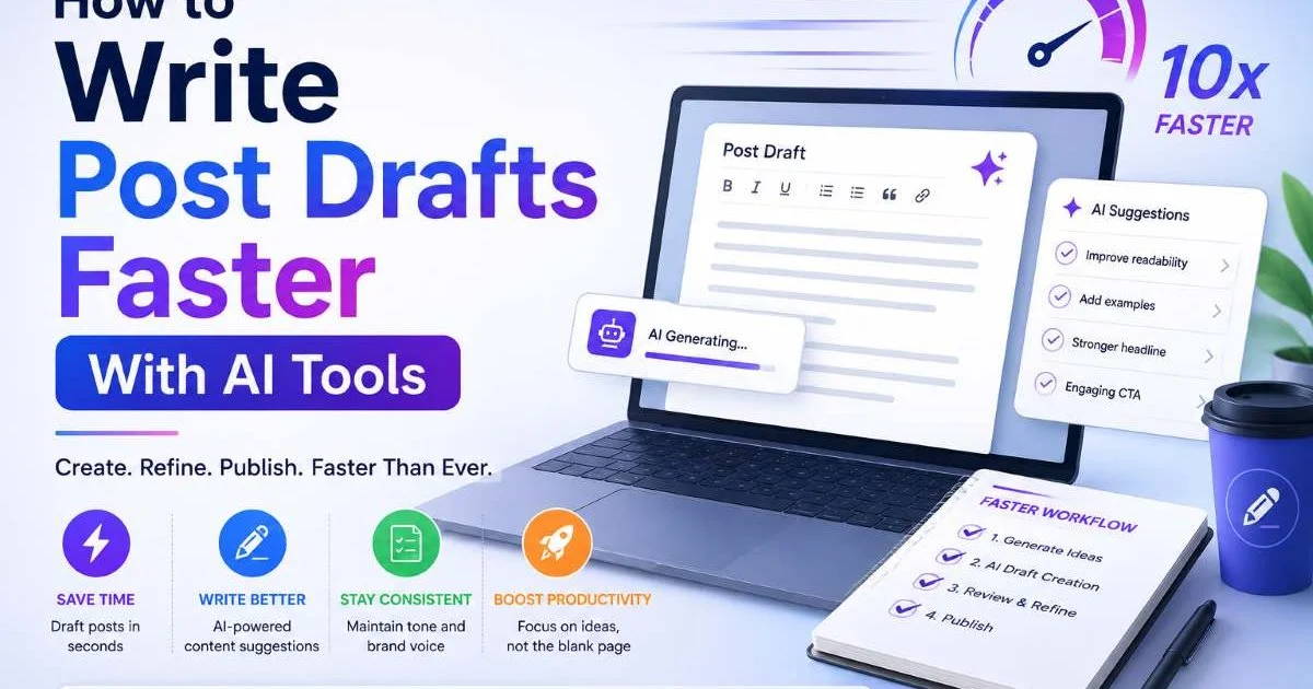 How to Write Post Drafts Faster With AI Tools